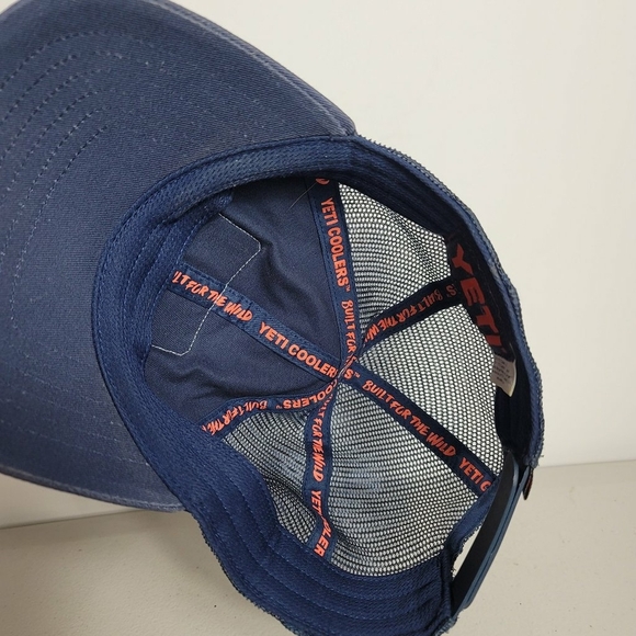 YETI Trucker Hat Navy Blue with Patch Snapback Cap - Picture 8 of 8